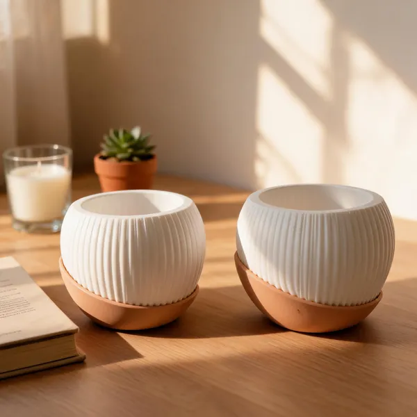 Melon_7_Inch_18_Cm_Plastic_Planter_With_Moon_Tray_Set_Of_2_White