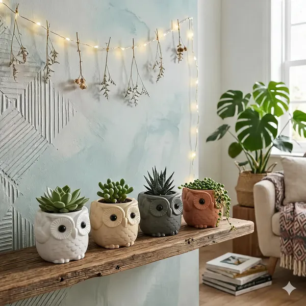 Adorable_Owl_Design_Plastic_Flower_Pots_Set_Of_4_Multi_Color_Planters_Default_Title_(Combo_pack)