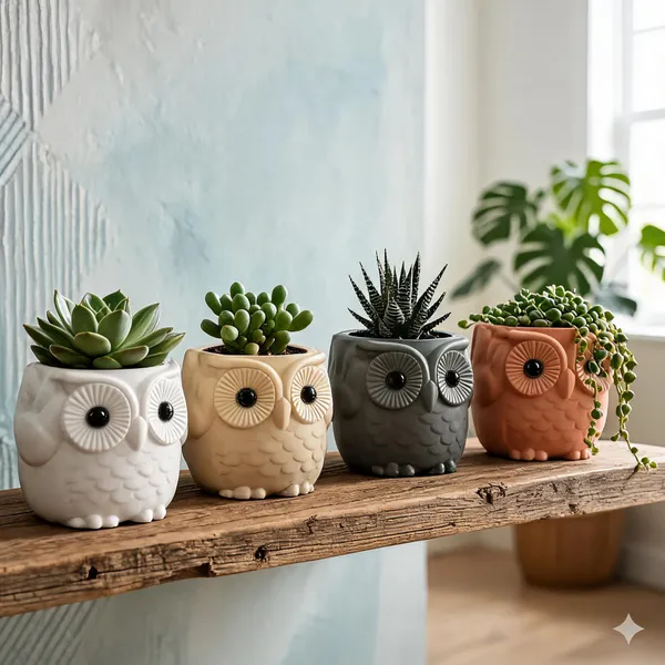Adorable_Owl_Design_Plastic_Flower_Pots_Set_Of_4_Multi_Color_Planters_Default_Title_(Combo_pack)