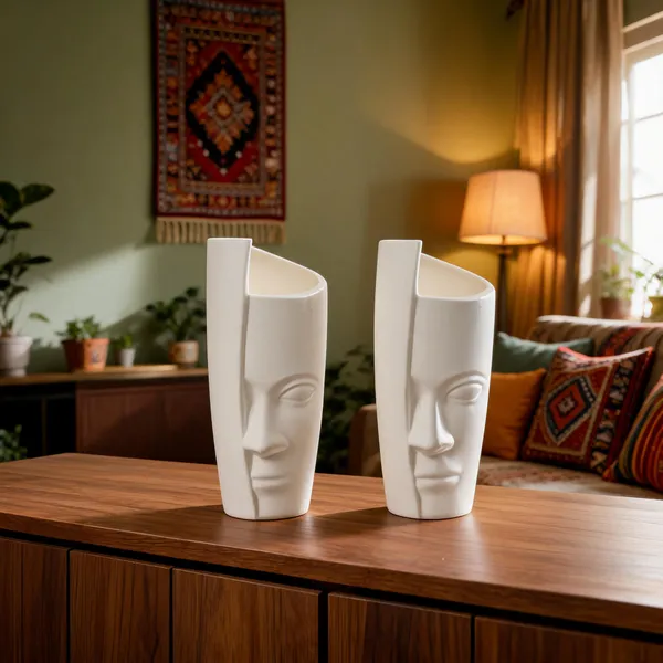 Orbit_Face_Pot_13_Inch_33_Cm_White_Matte_Decorative_Planter_Vase_Set_Of_2_Default_Title