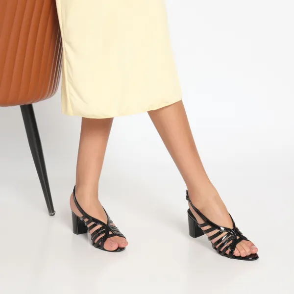 Oriela_Sole_Women's_Open_Toe_Glossy_Multi-Strap_Cage_Ankle_Buckle_Chunky_Block_Heels