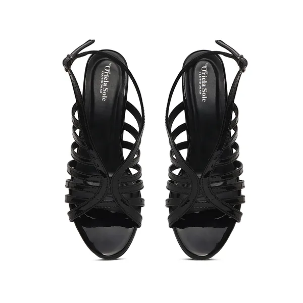 Oriela_Sole_Women's_Open_Toe_Glossy_Multi-Strap_Cage_Ankle_Buckle_Chunky_Block_Heels