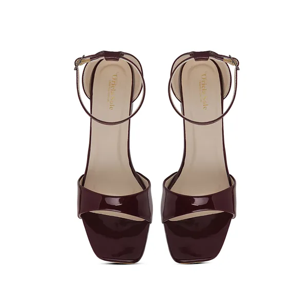 Oriela_Sole_Women's_Open_Toe_Glossy_Single_Strap_Ankle_Buckle_Chunky_Block_Heels