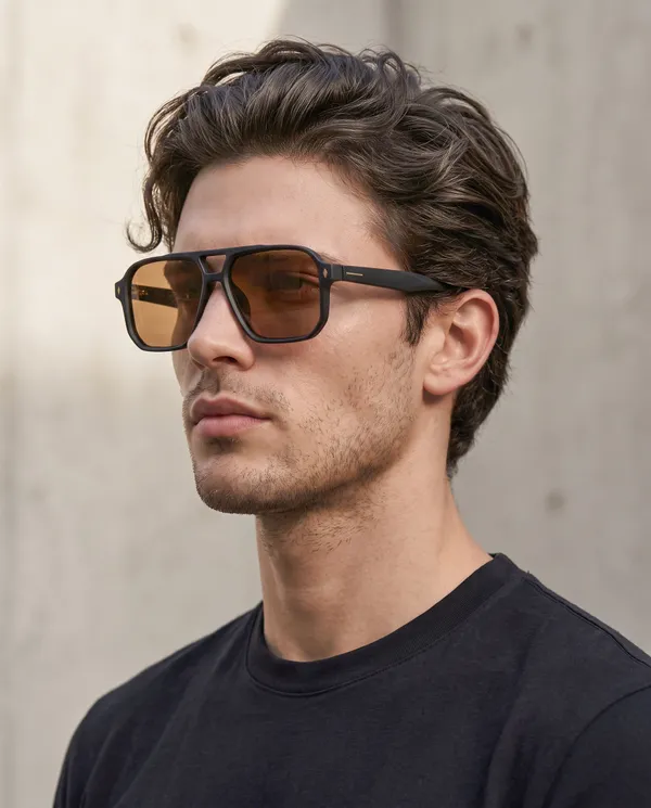 MATTE_Black_PILOT_Brown_Lens_POLARIZED_Sunglasses_FOR_MEN