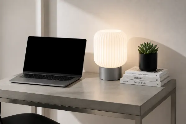 White_And_Grey_Pla_Plastic_Table_Lamp_For_Home_And_Living