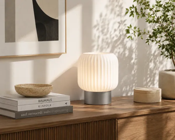White_And_Grey_Pla_Plastic_Table_Lamp_For_Home_And_Living