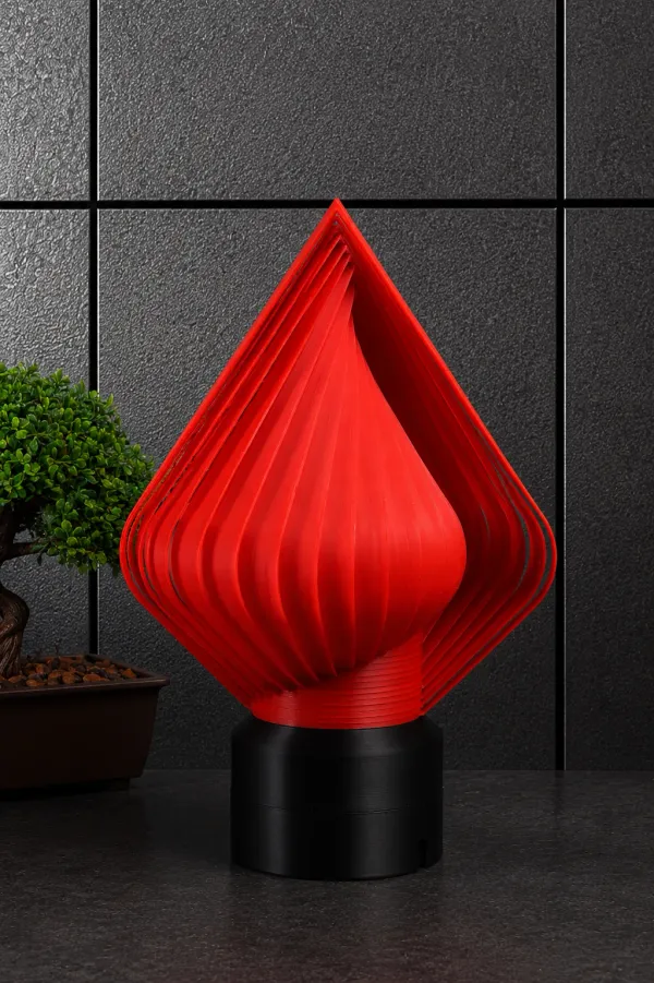 Red_And_Black_Pla_Plastic_Table_Lamp_For_Home_And_Living