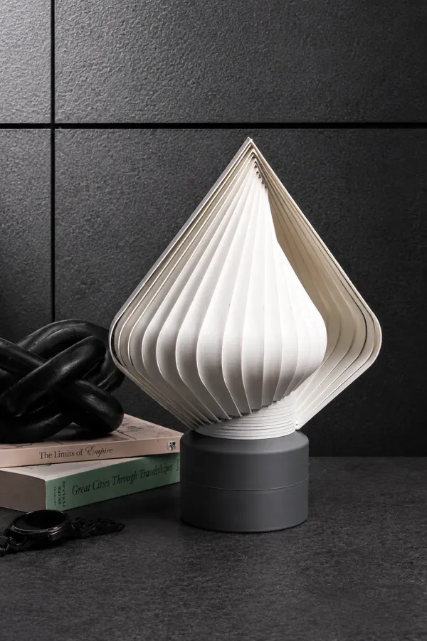 White_And_Grey_Pla_Plastic_Table_Lamp_For_Home_And_Living