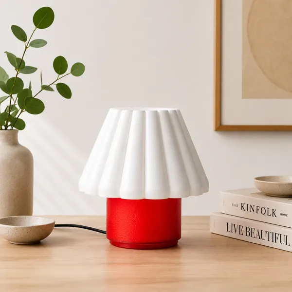 White_And_White_Pla_Plastic_Table_Lamp_For_Home_And_Living