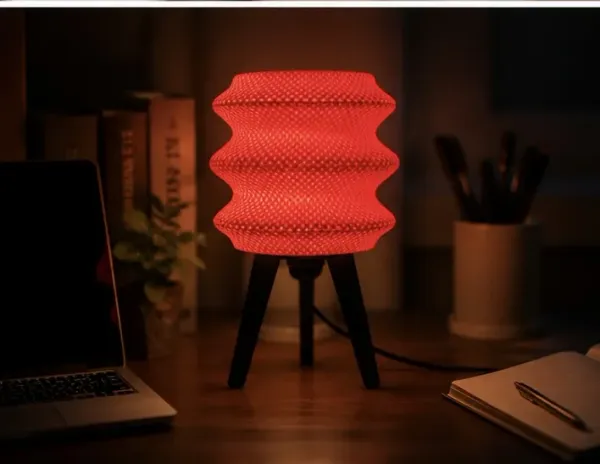 Red_Pla_Plastic_Table_Lamp_For_Home_And_Living
