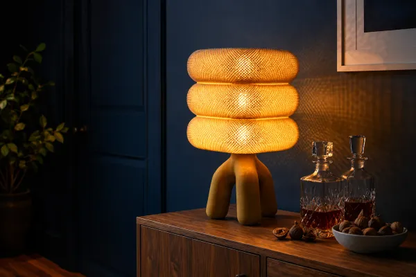 White_And_Mustard_Pla_Plastic_Table_Lamp_For_Home_And_Living