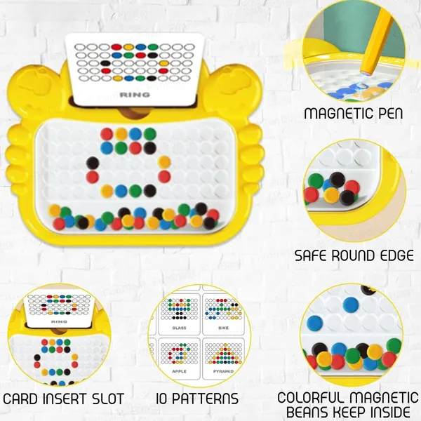 Yellow_Magnetic_Bead_Drawing_Board_For_Kids