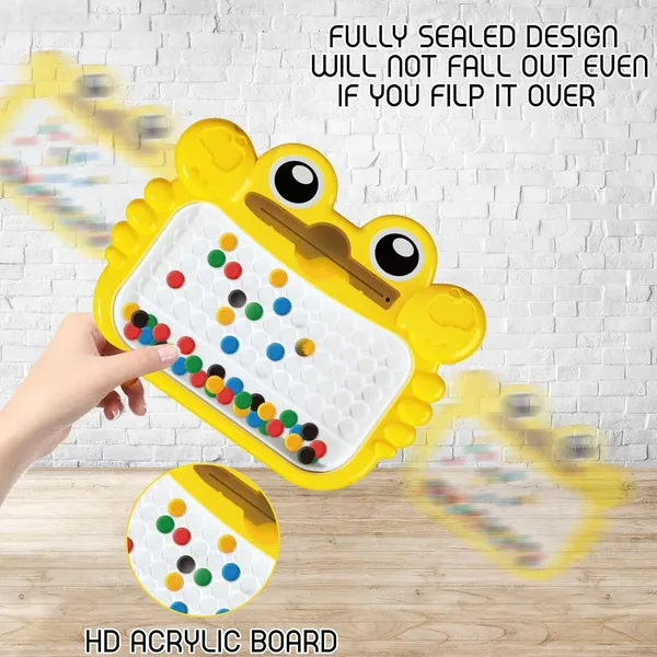 Yellow_Magnetic_Bead_Drawing_Board_For_Kids