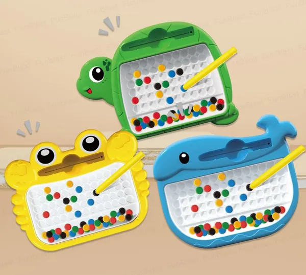 Yellow_Magnetic_Bead_Drawing_Board_For_Kids
