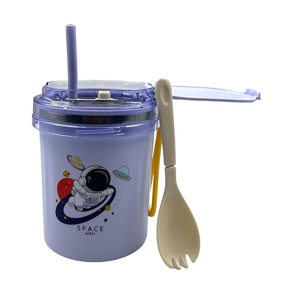 Plastic_Space_Print_Cup_With_Straw_And_Spoon