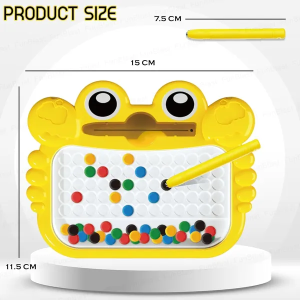 Yellow_Magnetic_Bead_Drawing_Board_For_Kids