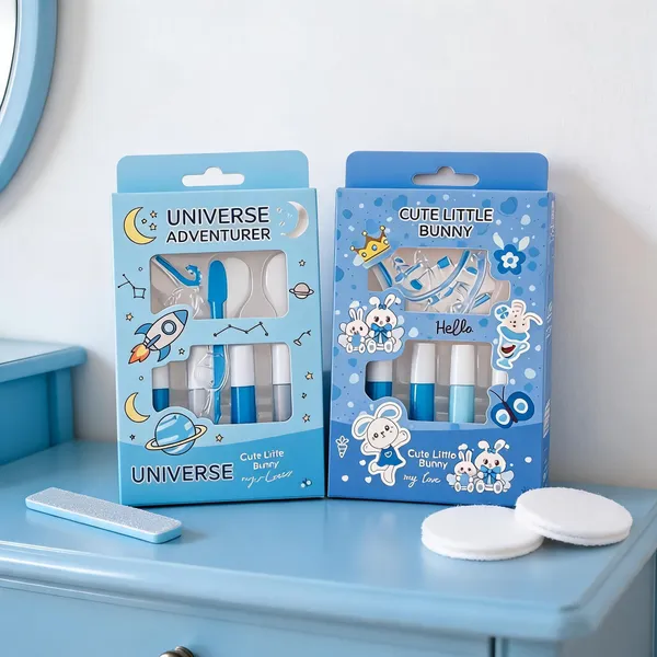 Blue_Plastic_Bottles_And_Water-Based_Nail_Polish_Colour_Set_For_Pretend_Play,_Kids_Beauty_Activity