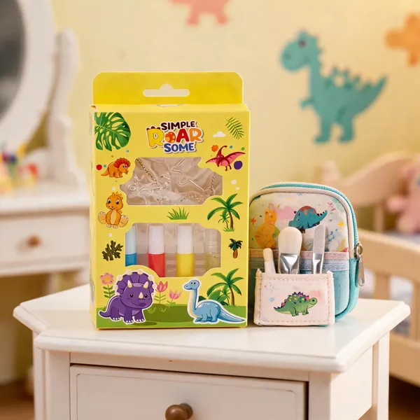 Yellow_Plastic_Bottles_And_Water-Based_Nail_Polish_Colour_Set_For_Pretend_Play,_Kids_Beauty_Activity
