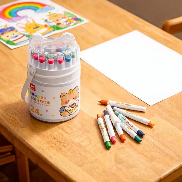 White_Wax_Crayons_And_Paper_Wrappers_Crayon_Set_For_Coloring,_Drawing,_Art_Activity