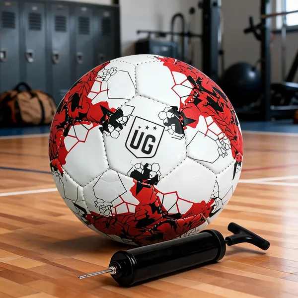 White_Synthetic_Leather_And_Rubber_Bladder_And_Plastic_Pump_Football_For_Football,_Practice,_Outdoor_Play