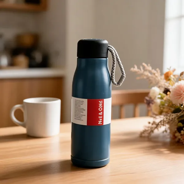 Blue_Stainless_Steel_And_Plastic_Lid_Insulated_Bottle_For_Drinking_Water,_Hot/Cold_Beverage_Storage
