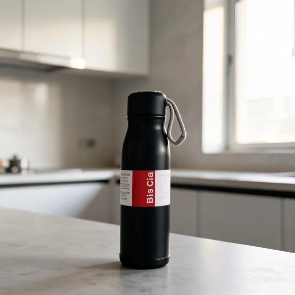 Black_Stainless_Steel_And_Plastic_Lid_Insulated_Bottle_For_Drinking_Water,_Hot/Cold_Beverage_Storage