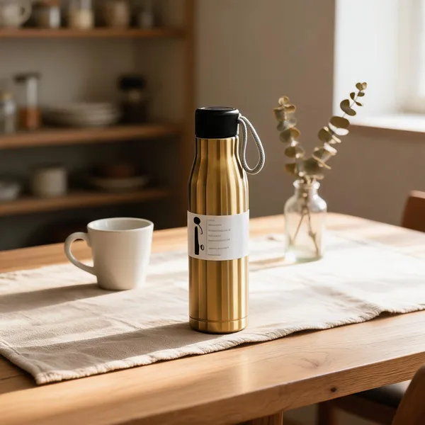 Golden_Stainless_Steel_And_Plastic_Lid_Insulated_Bottle_For_Drinking_Water,_Hot/Cold_Beverage_Storage