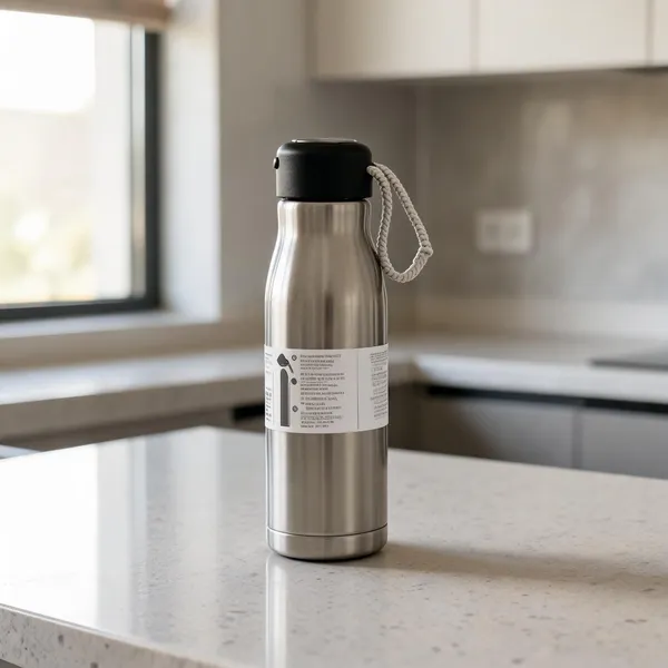 Silver_Stainless_Steel_And_Plastic_Lid_Insulated_Bottle_For_Drinking_Water,_Hot/Cold_Beverage_Storage