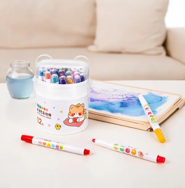 White_Acrylic_Barrel_And_Water-Based_Ink_Marker_Pen_Set_For_Drawing,_Crafting,_Glass/Surface_Art