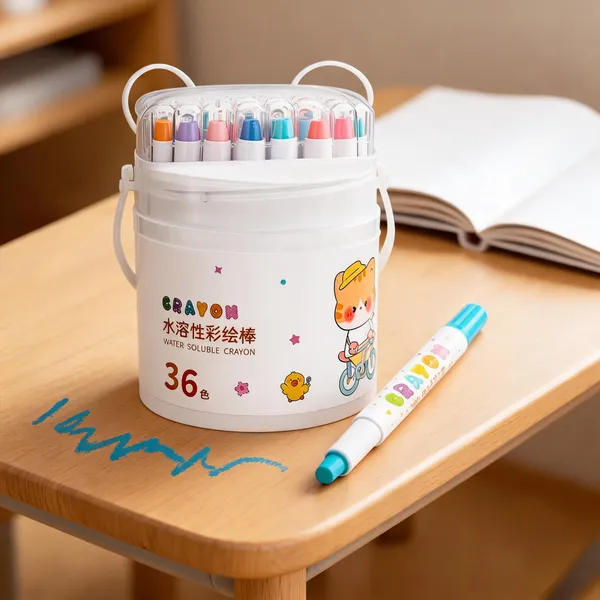 White_Acrylic_Barrel_And_Water-Based_Ink_Marker_Pen_Set_For_Drawing,_Crafting,_Glass/Surface_Art