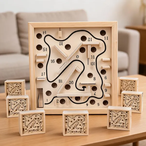 Off_White_Wood_Maze_Puzzle_For_Number_Learning,_Puzzle_Solving,_Fine_Motor_Skills