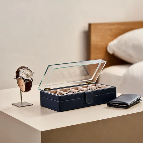 Blue_Mdf/Wood_And_Glass_And_Lining_Organizer_Box_For_Watch_Storage,_Jewelry_Organization
