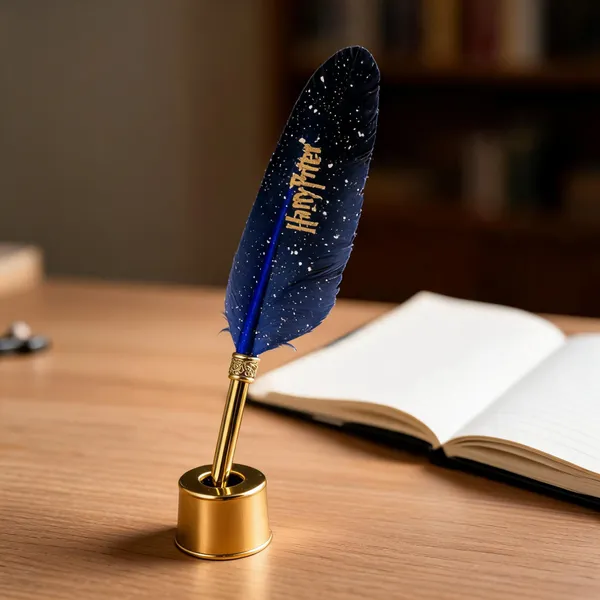 Blue_Feather_And_Plastic_Quill_Pen_For_Writing,_Decoration,_Gifting