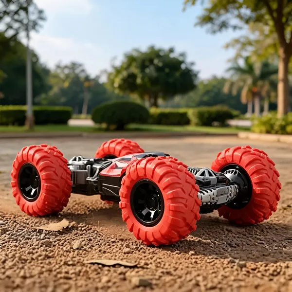 Red_Abs_Plastic_And_Electronic_Components_And_Rubber_Tires_Remote_Control_Car_For_Toy_Racing,_Stunt_Play