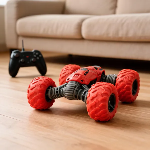 Red_Abs_Plastic_And_Electronic_Components_And_Rubber_Tires_Remote_Control_Car_For_Toy_Racing,_Stunt_Play