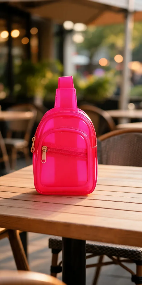 Pink_Pvc_And_Polyester_Lining_Sling_Backpack_For_School,_Travel,_Daily_Carry