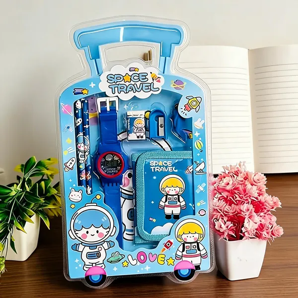 Blue_Plastic_And_Paper_And_Metal_Components_Stationery_Set_For_School,_Writing,_Stationery_Storage