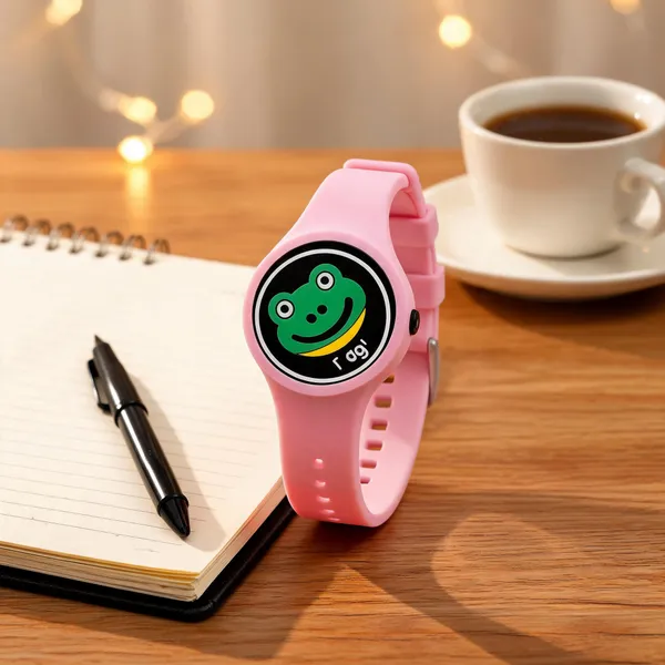 Pink_Plastic_And_Silicone_Strap_Toy_Watch_For_Pretend_Play,_Kids_Entertainment