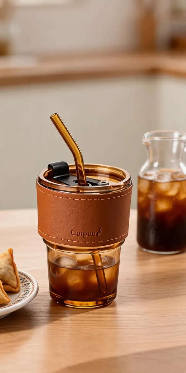 Transparent_Glass_And_Pu_Leather_Sleeve_Tumbler_For_Drinking_Water,_Beverages,_Travel