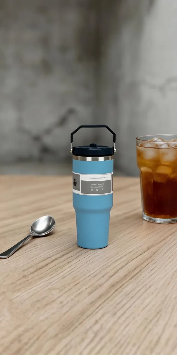 Blue_Stainless_Steel_And_Plastic_Lid_Tumbler_For_Hot/Cold_Beverage_Storage,_Travel