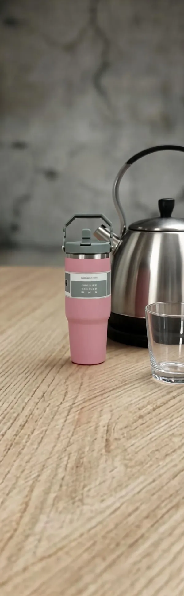 Pink_Stainless_Steel_And_Plastic_Lid_Tumbler_For_Hot/Cold_Beverage_Storage,_Travel