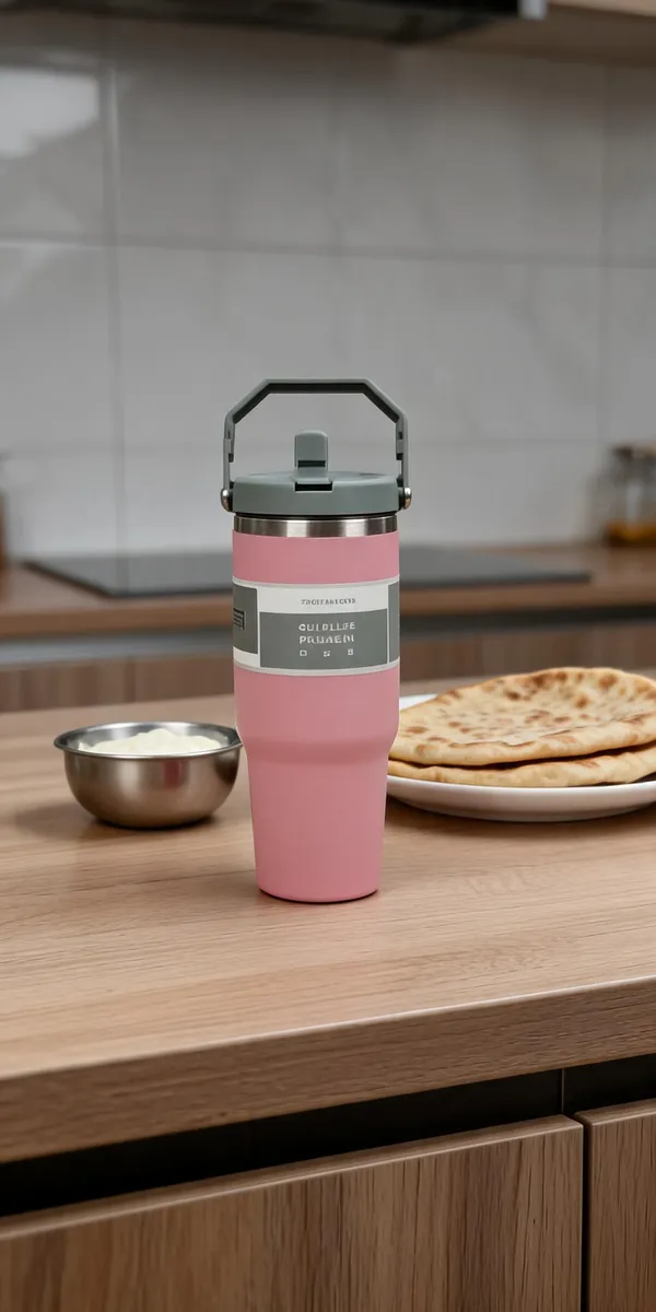 Pink_Stainless_Steel_And_Plastic_Lid_Tumbler_For_Hot/Cold_Beverage_Storage,_Travel
