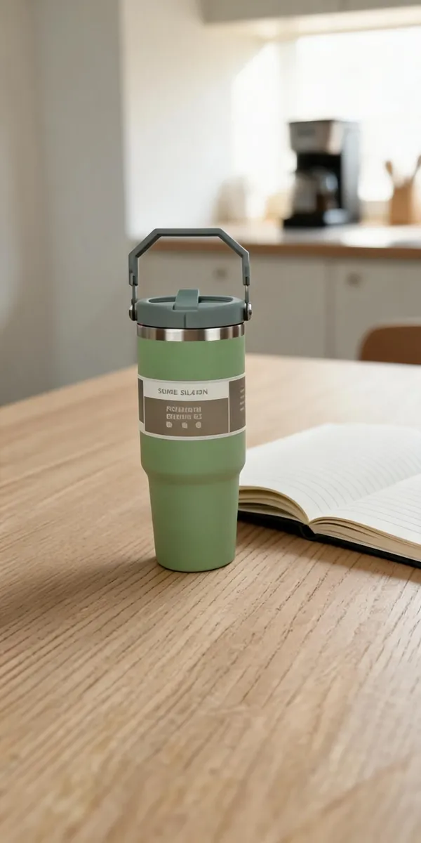 Green_Stainless_Steel_And_Plastic_Lid_Tumbler_For_Hot/Cold_Beverage_Storage,_Travel