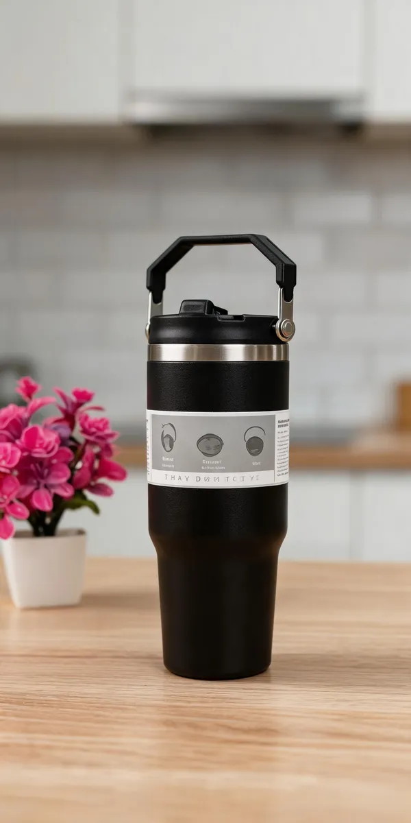 Black_Stainless_Steel_And_Plastic_Lid_Tumbler_For_Hot/Cold_Beverage_Storage,_Travel