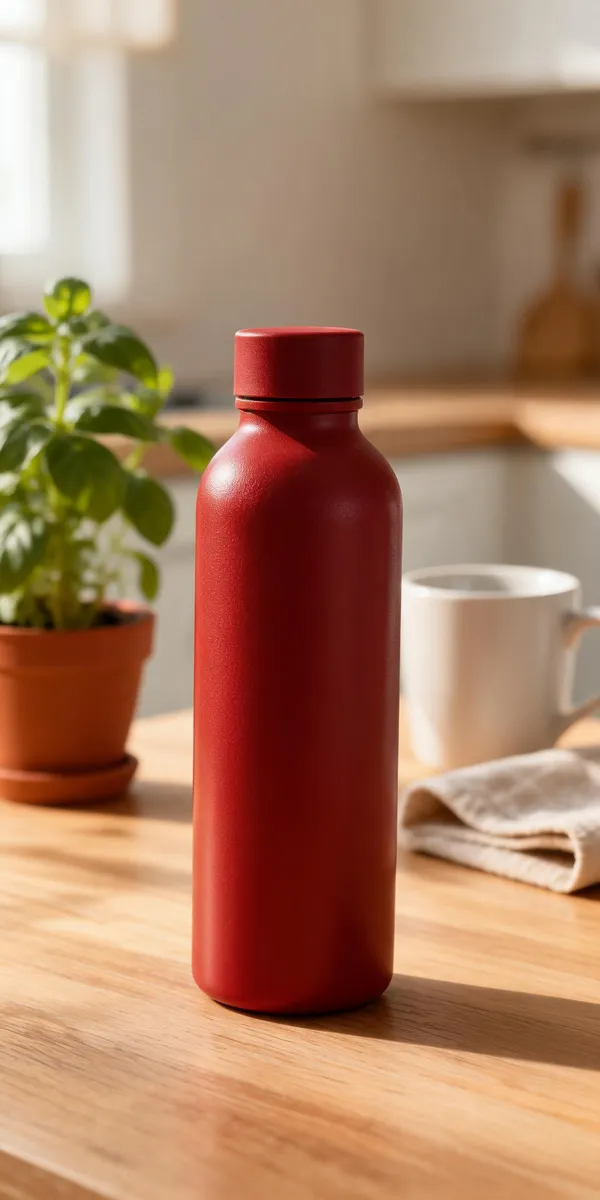Red_Stainless_Steel_And_Plastic_Lid_Water_Bottle_For_Drinking_Water,_Travel,_School