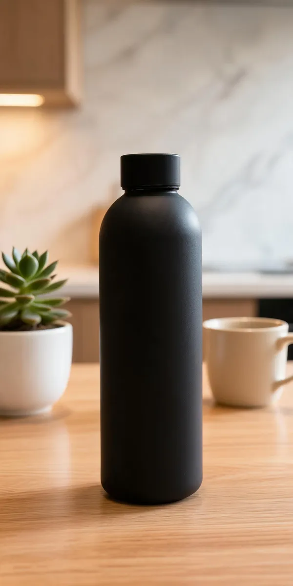 Black_Stainless_Steel_And_Plastic_Lid_Water_Bottle_For_Drinking_Water,_Travel,_School