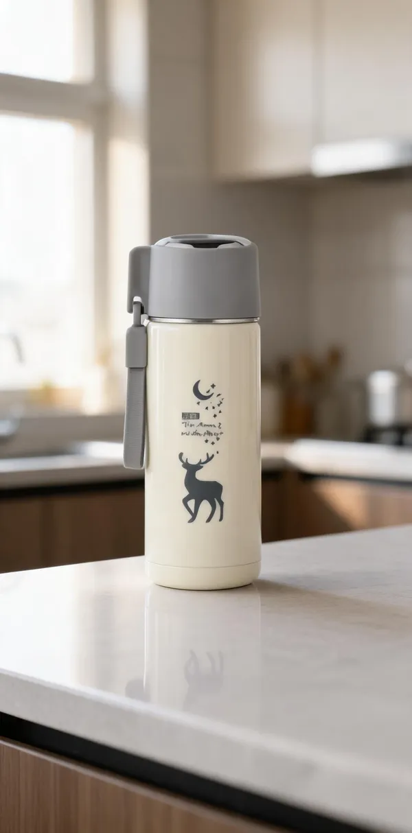 Off_White_Glass_And_Plastic_Lid_Water_Bottle_For_Drinking_Water,_Travel,_Office