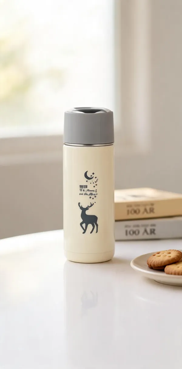 Off_White_Glass_And_Plastic_Lid_Water_Bottle_For_Drinking_Water,_Travel,_Office