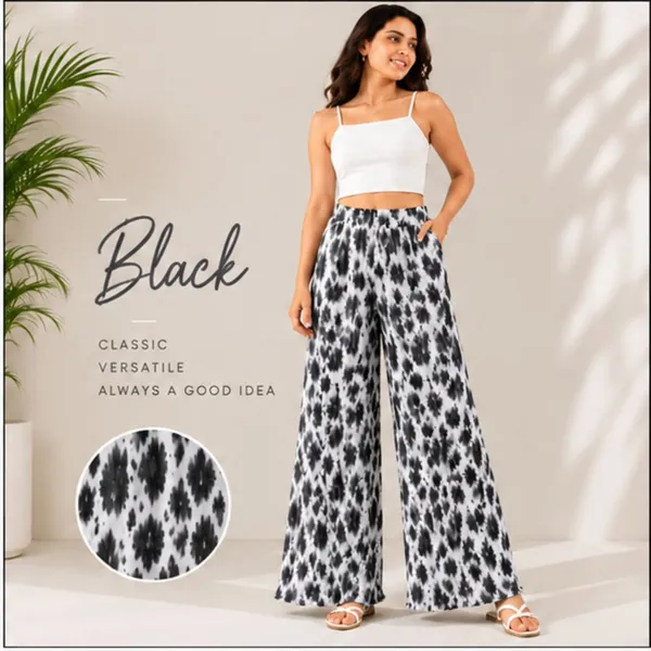 Black_Printed_Wide_Leg_Pants_For_Women
