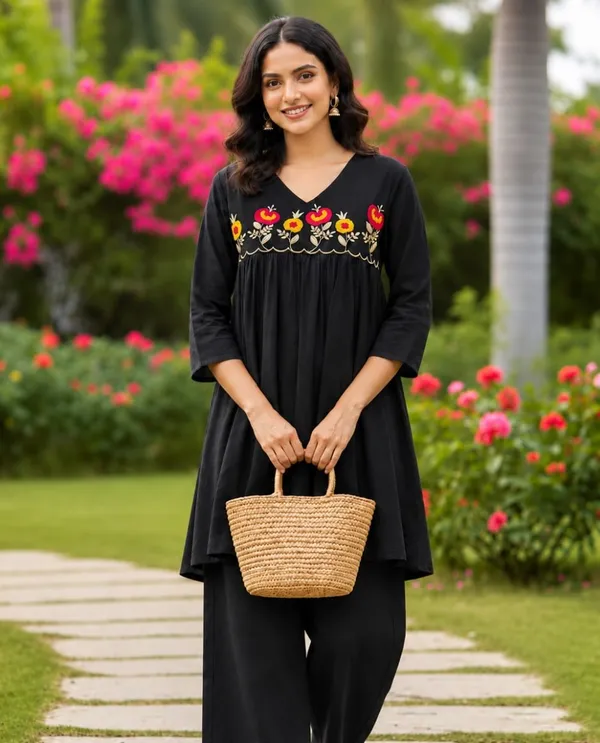 Black_Embroidered_Kurta_Set_for_Women